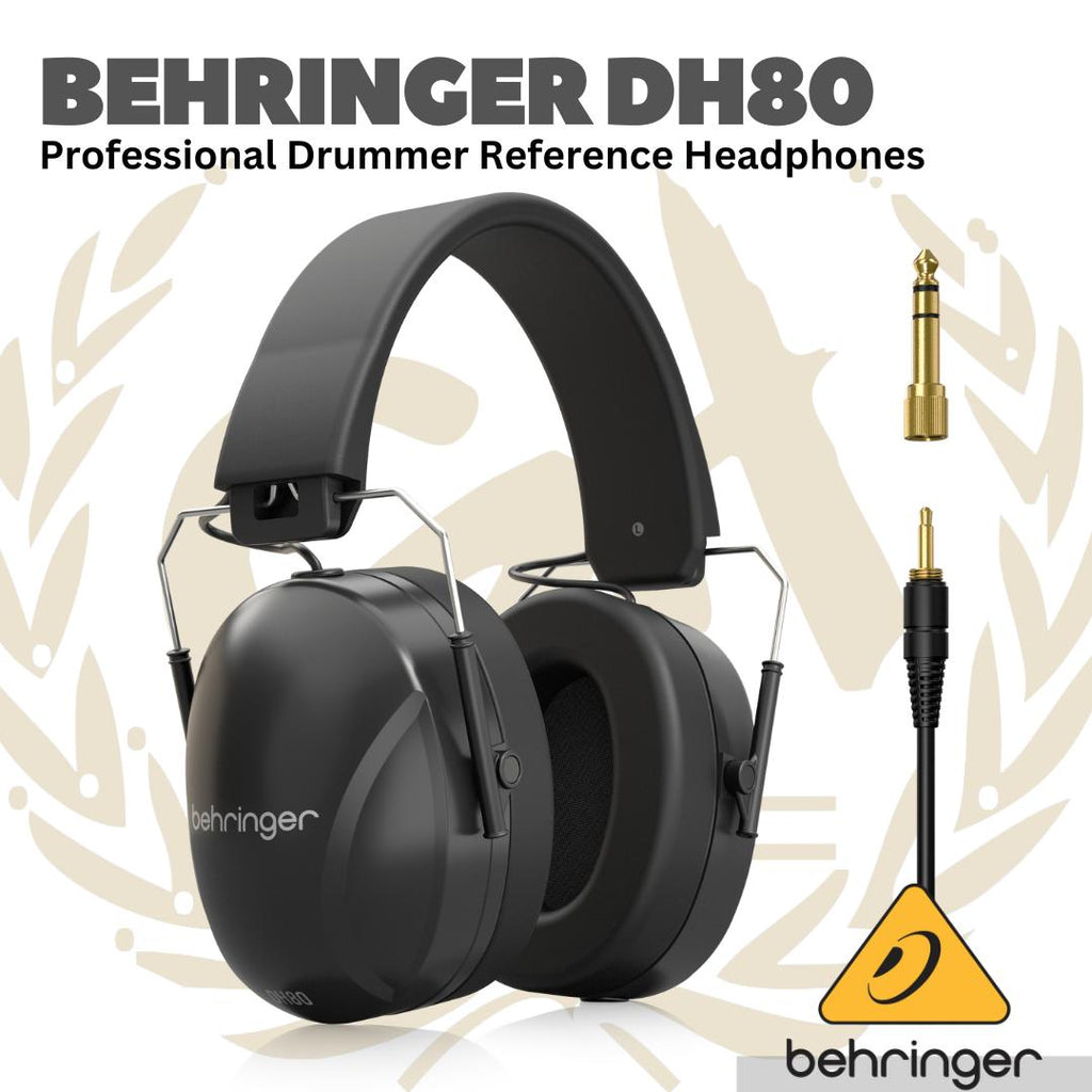 Behringer DH80 Professional Drummer Reference Headphones - Head phone drummer DH-80 Asli