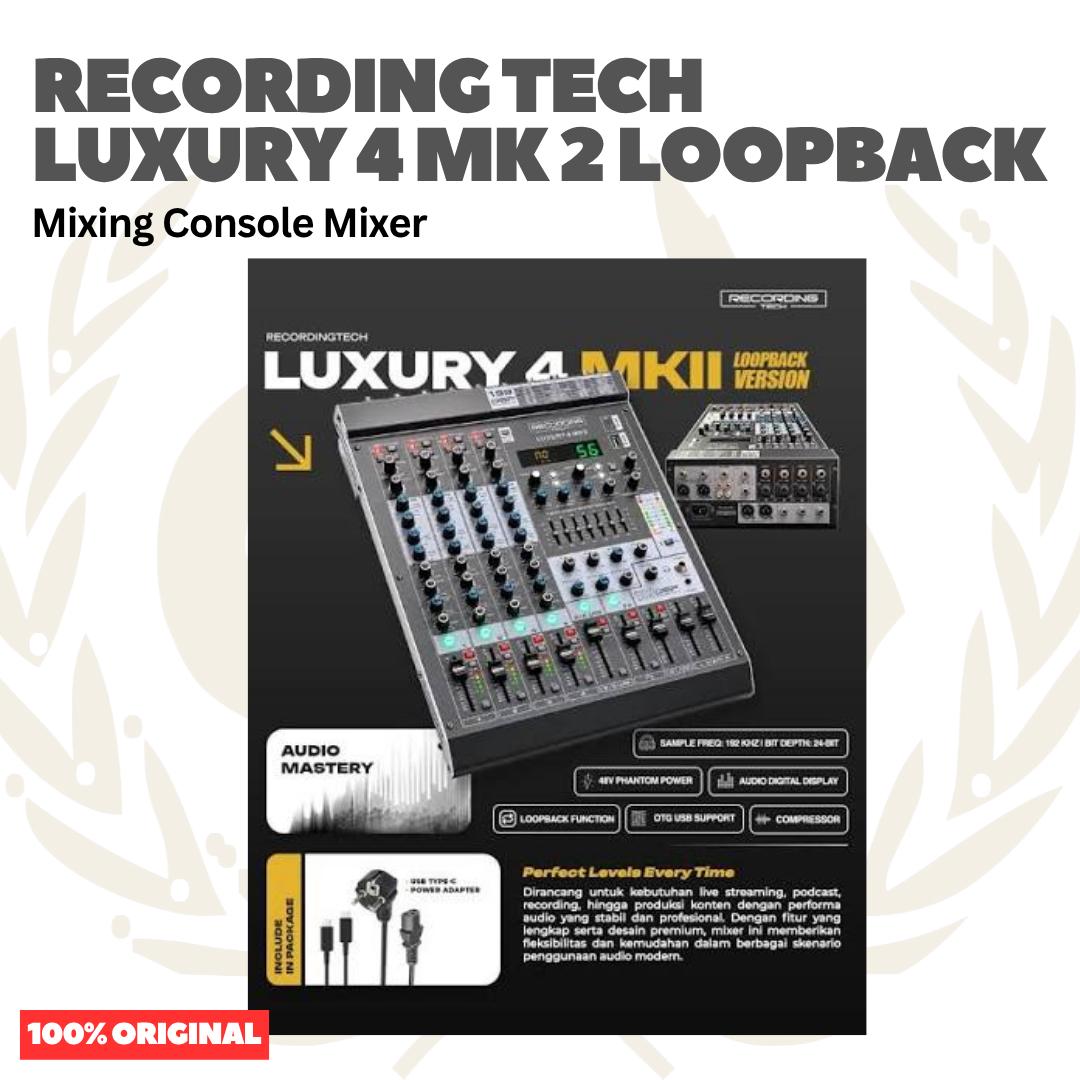 RECORDING TECH LUXURY MK2 NEW WITH LOOPBACK AND 192K PREAMP MIXING CONSOLE | 4 8 12 Audio Mixer Channel