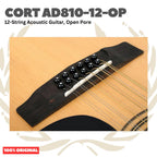 Cort AD810-12-OP Acoustic Guitar 12-String, Open Pore - Gtitar Akustik 12 Senar Original Asli