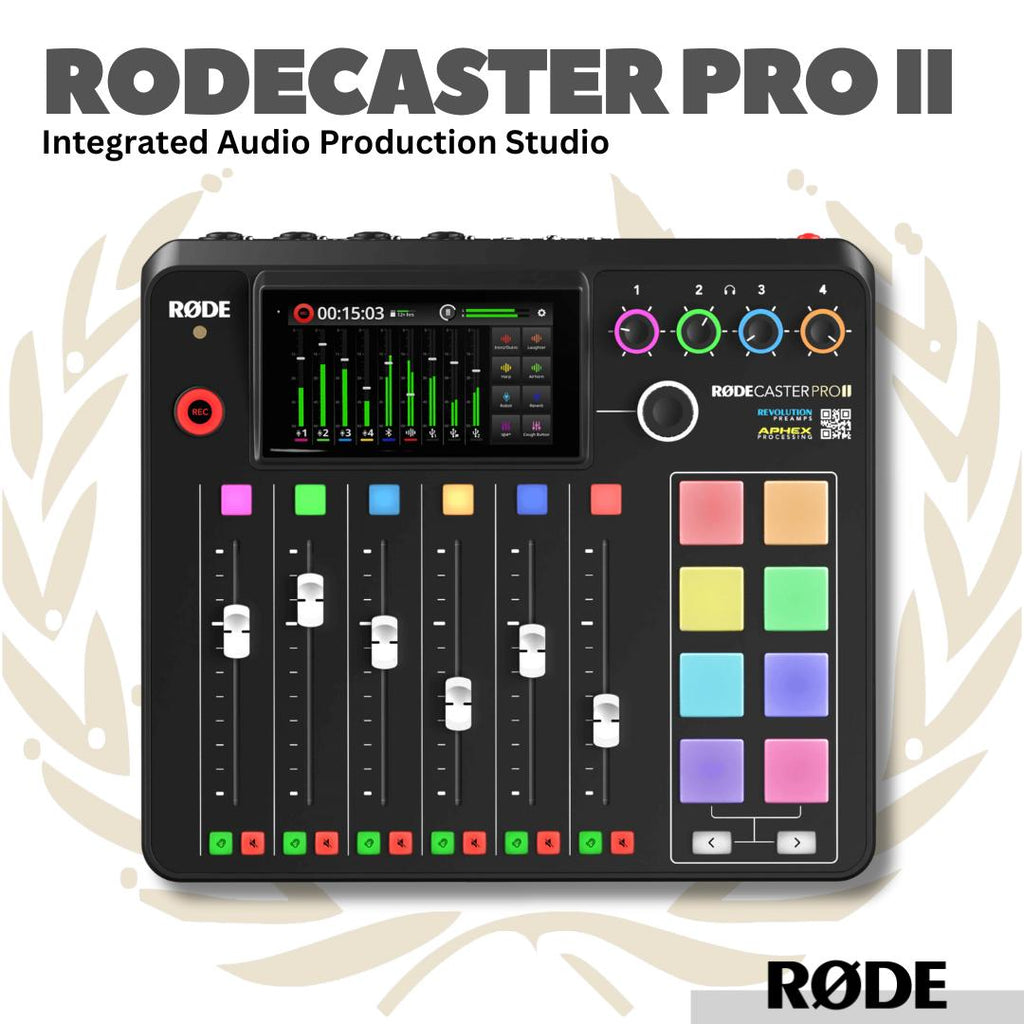 RodeCaster Pro II Integrated Audio Production Studio - Soundcard Mixer Livestreaming Rode Caster Pro II