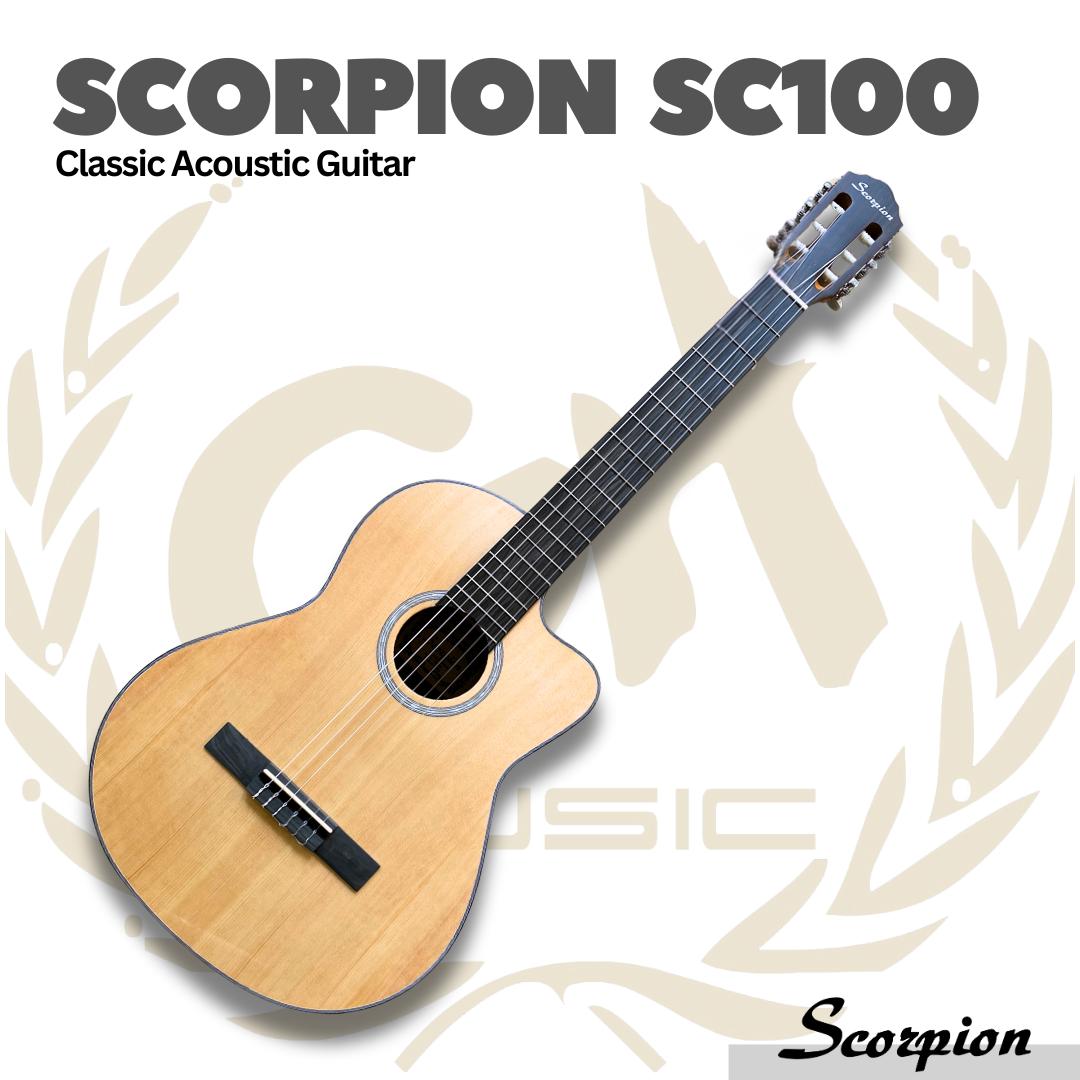 Scorpion SC100 Nylon Classic Acoustic Guitar - Gitar Klasik Nilon Akustik SC-100 Original Asli