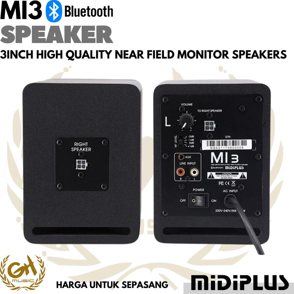 MIDIPLUS MI3 3INCH HIGH QUALITY NEAR FIELD MONITOR SPEAKER