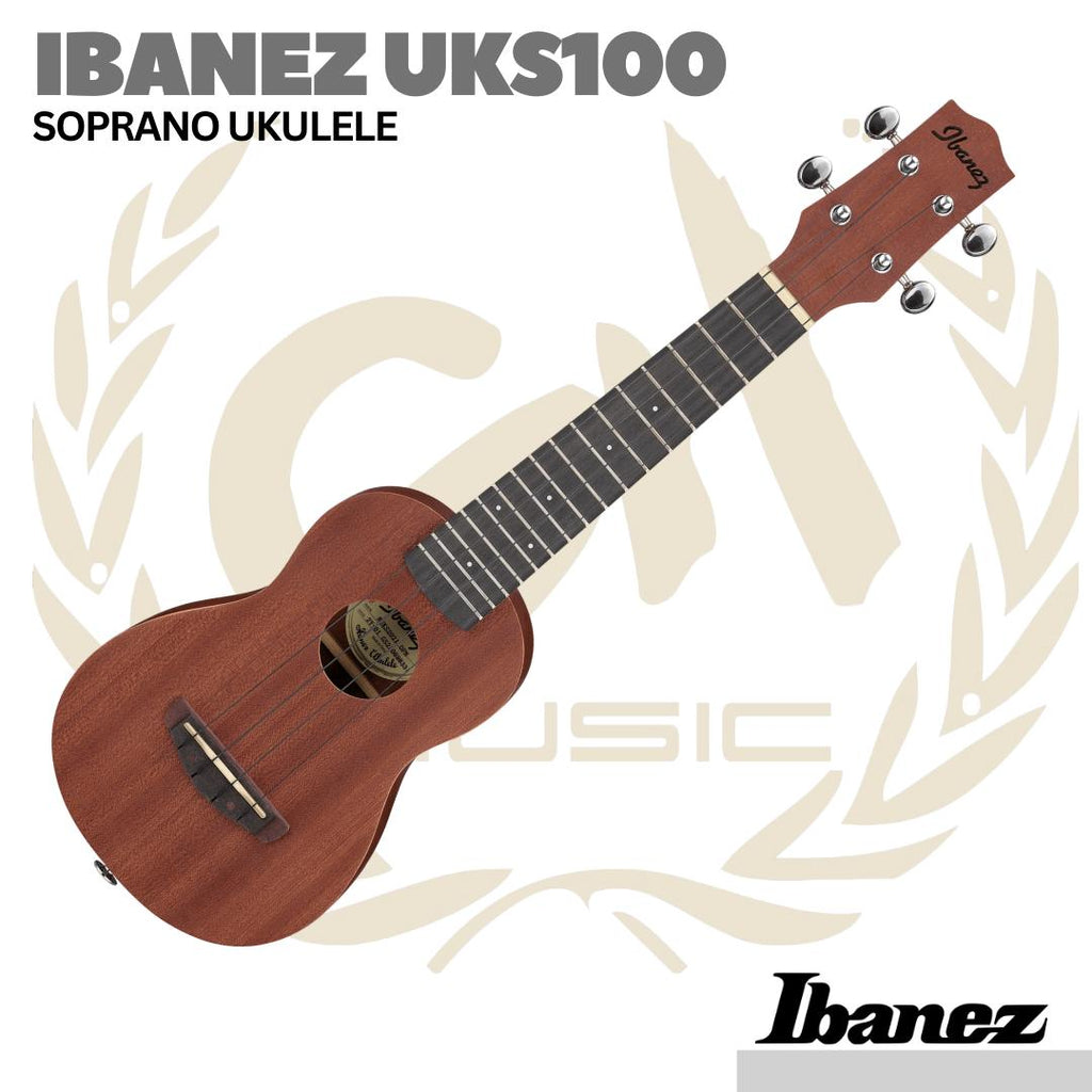 Ibanez UKS100-OPN Soprano Ukulele w/ Bag