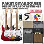 PAKET GITAR SQUIER STRATOCASTER HSS DEBUT ELECTRIC GUITAR - GUITAR PACK