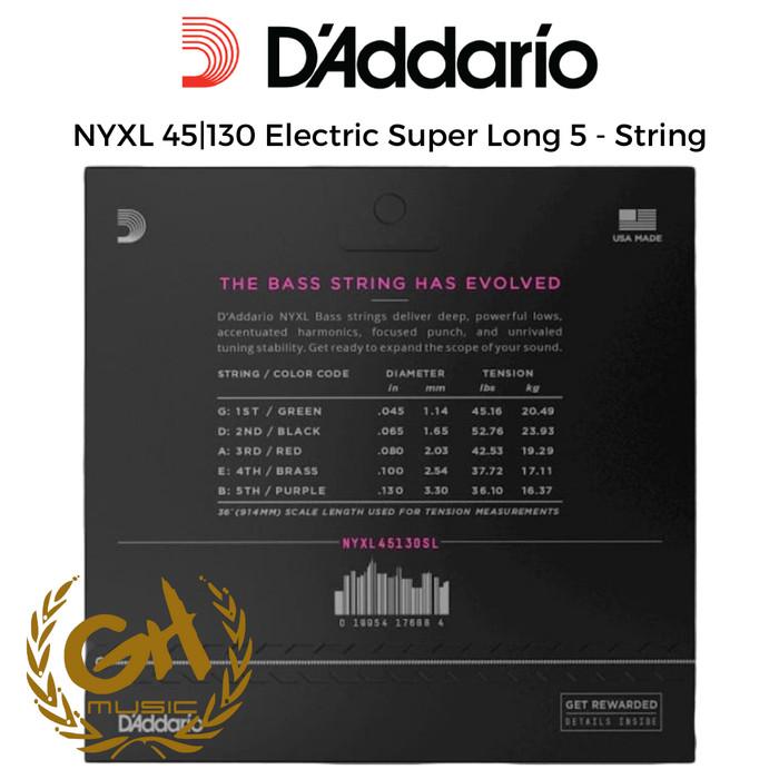 D'Addario NYXL 45|130 Electric Super Long 5 - String