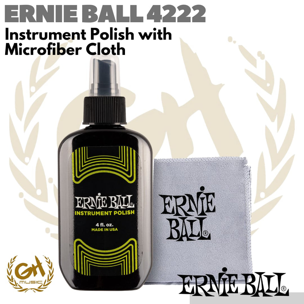 ERNIE BALL 4222 Pembersih Instrument Polish with Microfiber Cloth | Pembersih Gitar Bass
