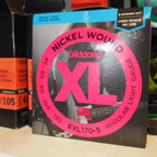 D'ADDARIO NICKEL WOUND XL, EXL 170-5, 45-130, 5 SENAR BASS LIGHT