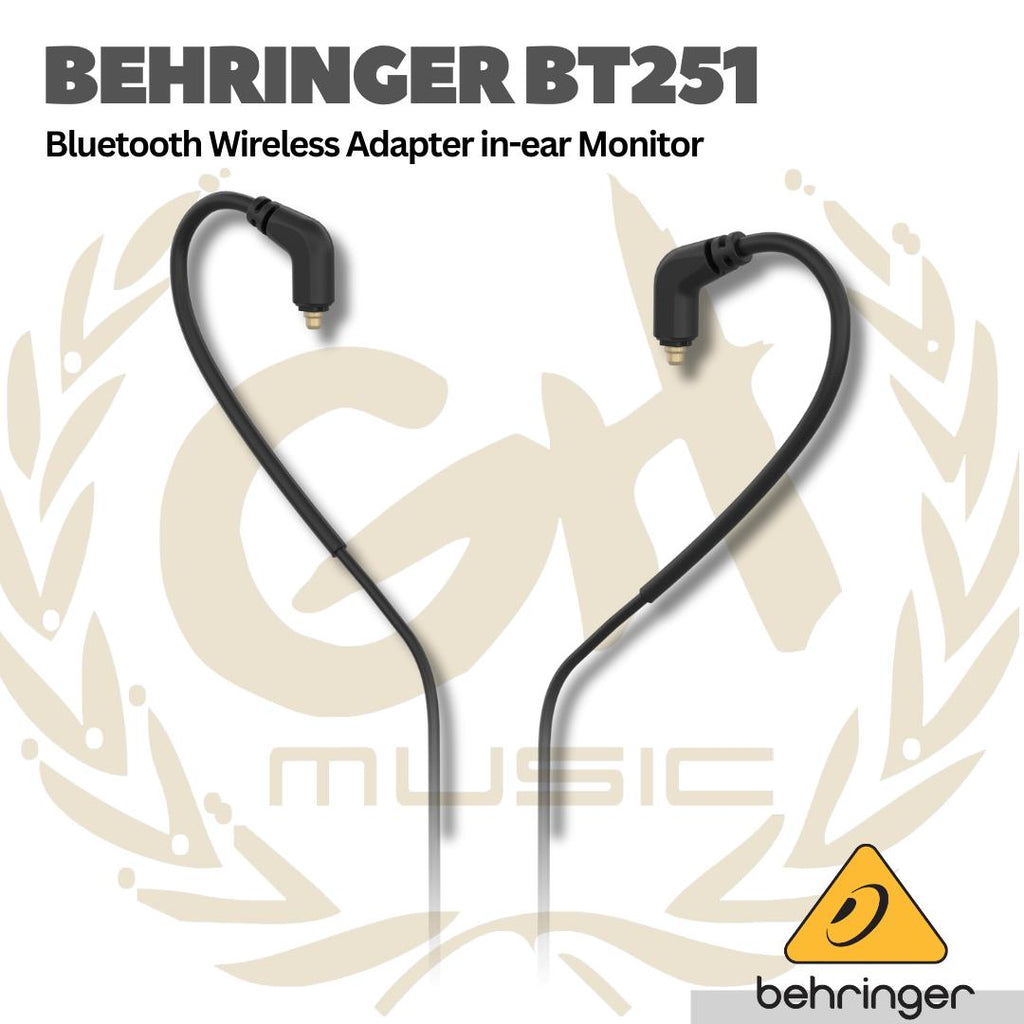 Behringer BT251 Bluetooth Wireless Adapter for In-Ear Monitors with MMCX Connectors
