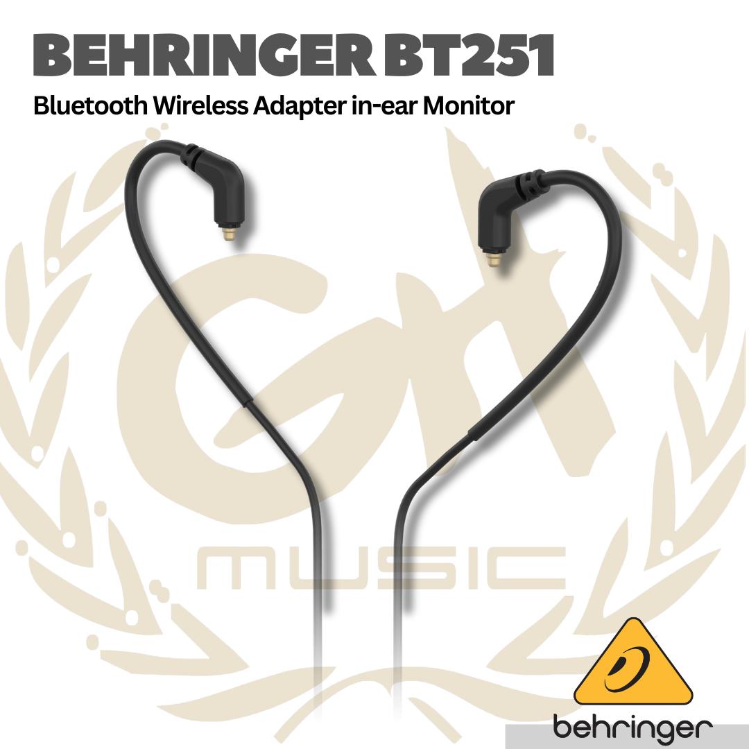 Behringer BT251 Bluetooth Wireless Adapter for In-Ear Monitors with MMCX Connectors