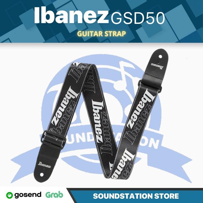 Ibanez Logo GSD50 Guitar Strap - Strep Gitar
