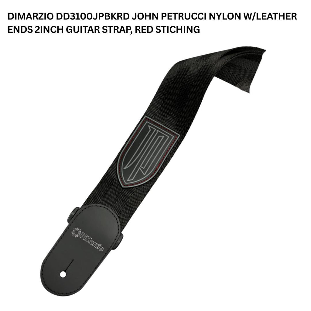 DiMarzio John Petrucci Nylon w/Leather Ends 2inch Guitar Strap - Strep Gitar DD3100JPBK