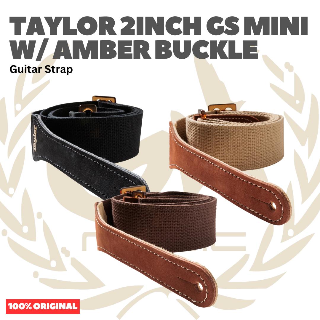 Taylor 2Inch GS Mini Guitar Strap w/Amber Buckle - Strap Gitar