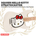 Squier Hello Kitty Limited Edition Stratocaster Electric Guitar, Maple FB | Gitar Elektrik Original by Fender Asli
