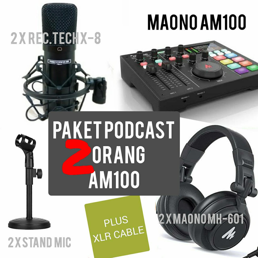 PAKET PODCAST 2 MAONOCASTER AM100 PLUS MIC