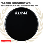 TAMA BLACK HEADS Superstars Series Black Head w/ White TAMA Logo - Membran Head Drum BK-BMWS Original Asli