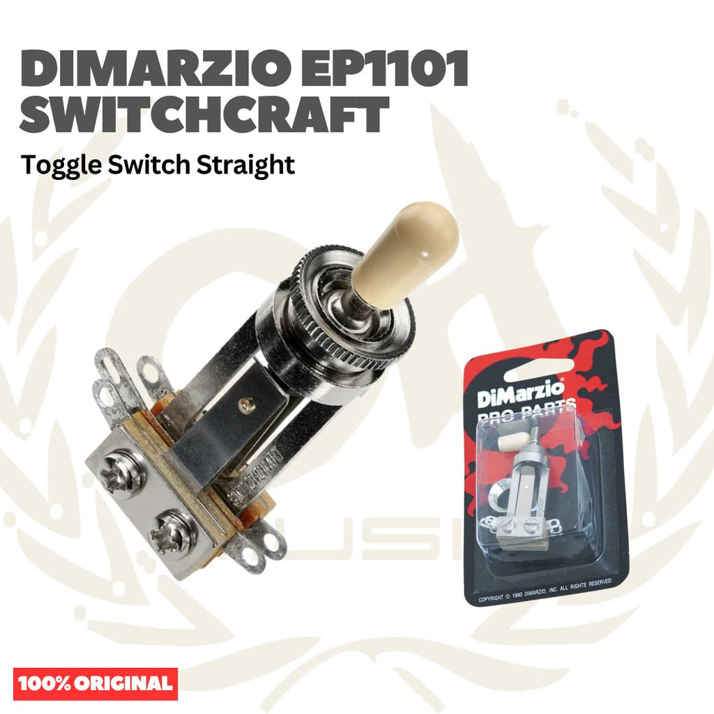 DiMarzio EP1101 Switchcraft Toggle Switch Straight - Saklar Switch Pickup Gitar