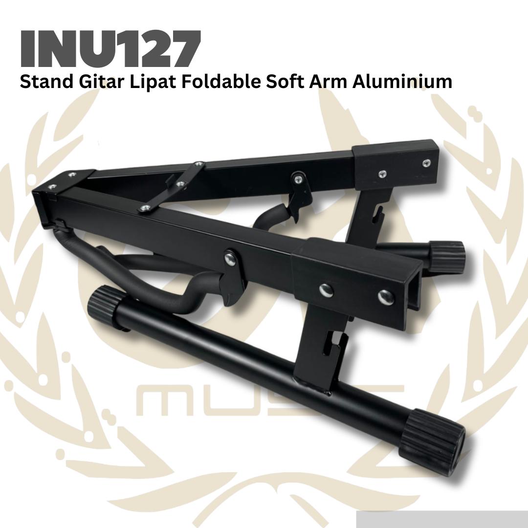 Stand Gitar Lipat Foldable Guitar Soft Arm Aluminium INU127 - Stand Lipat Gitar Bass INU-127