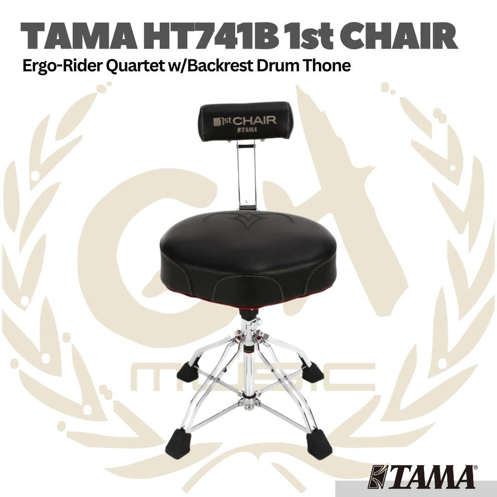TAMA HT741B 1st Chair Ergo-Rider Quartet w/Backrest Drum Throne