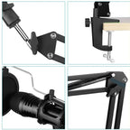 MICROPHONE ARM STAND PLUS POP FILTER DAN HANDPHONE HOLDER PODCAST ZOOM