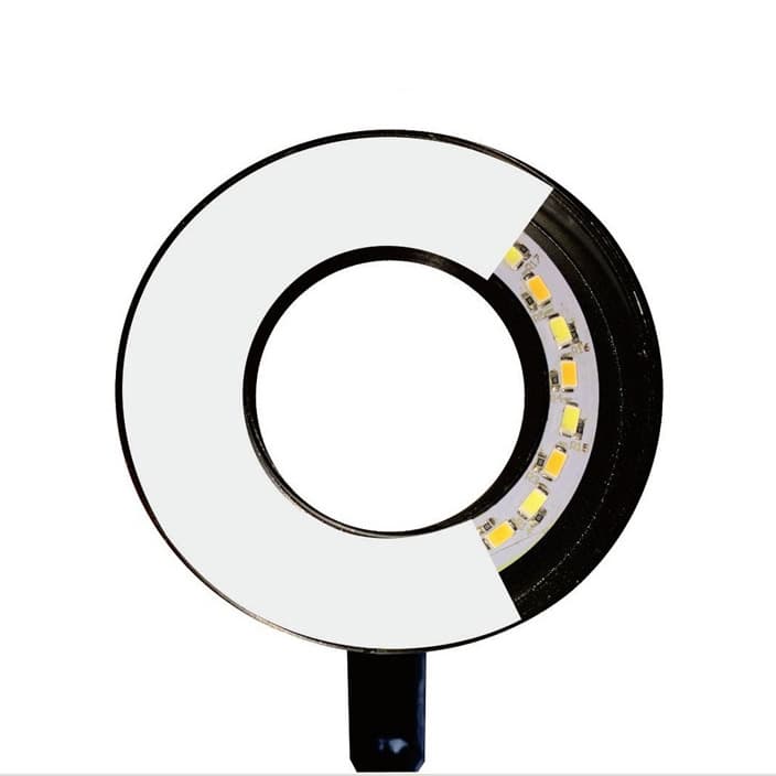 Stand Microphone Plus Handphone Holder Plus Ring Light