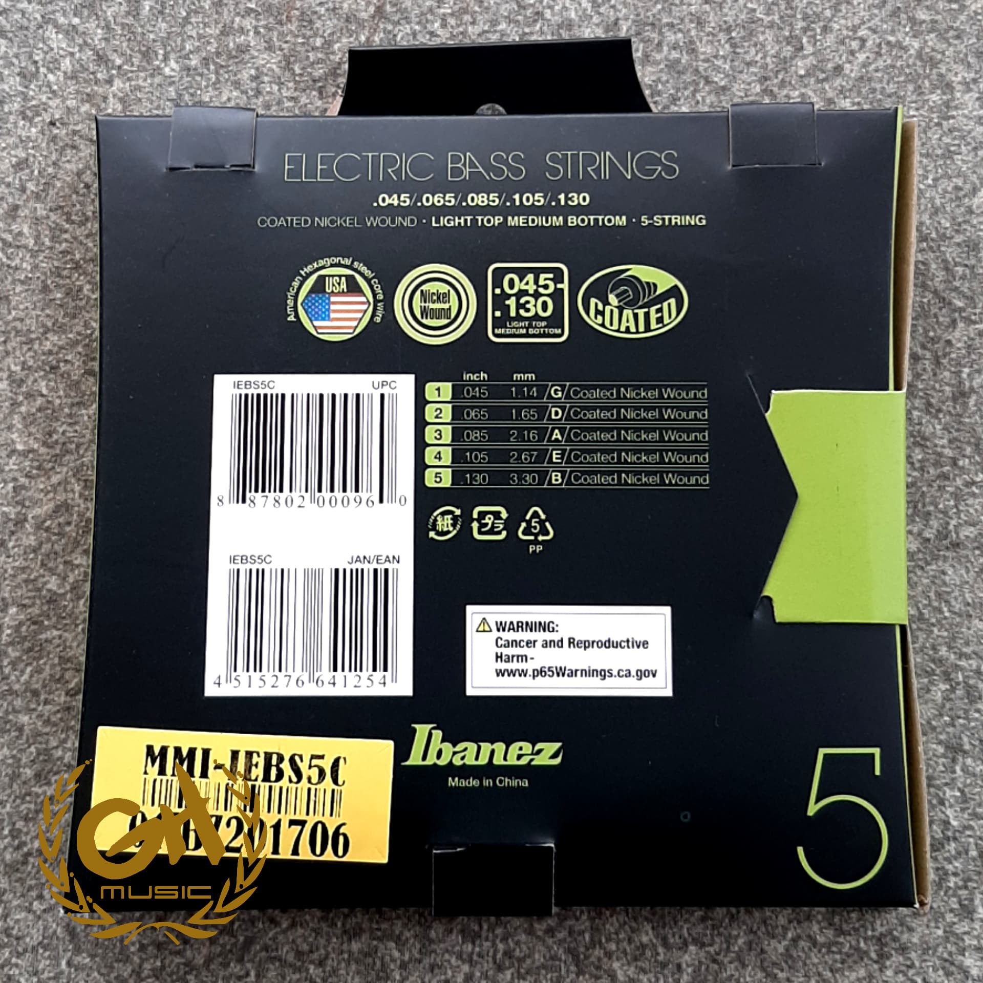 IBANEZ IEBS5C ELECTRIC BASS STRINGS 5