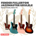 Fender Fullerton Jazzmaster Ukulele - Ukulele Elektrik Body Jazzmaster Mini 4-Senar With Preamp Original Asli