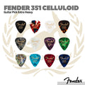 Fender 351 Celluloid Medley Guitar Pick, 12-Pack, Extra Heavy - Pick Gitar Bass