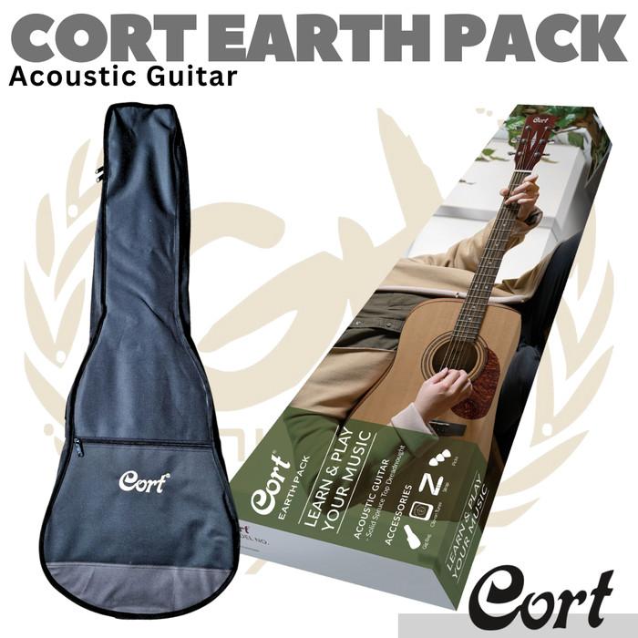 CORT EARTH PACK 60 Acoustic Guitar Bundle | Gitar Akustik Earth60 OP