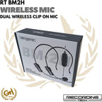 RECORDING TECH RT BM2H WIRELESS DUAL CLIP ON MIC BANDO IMAM SEMINAR