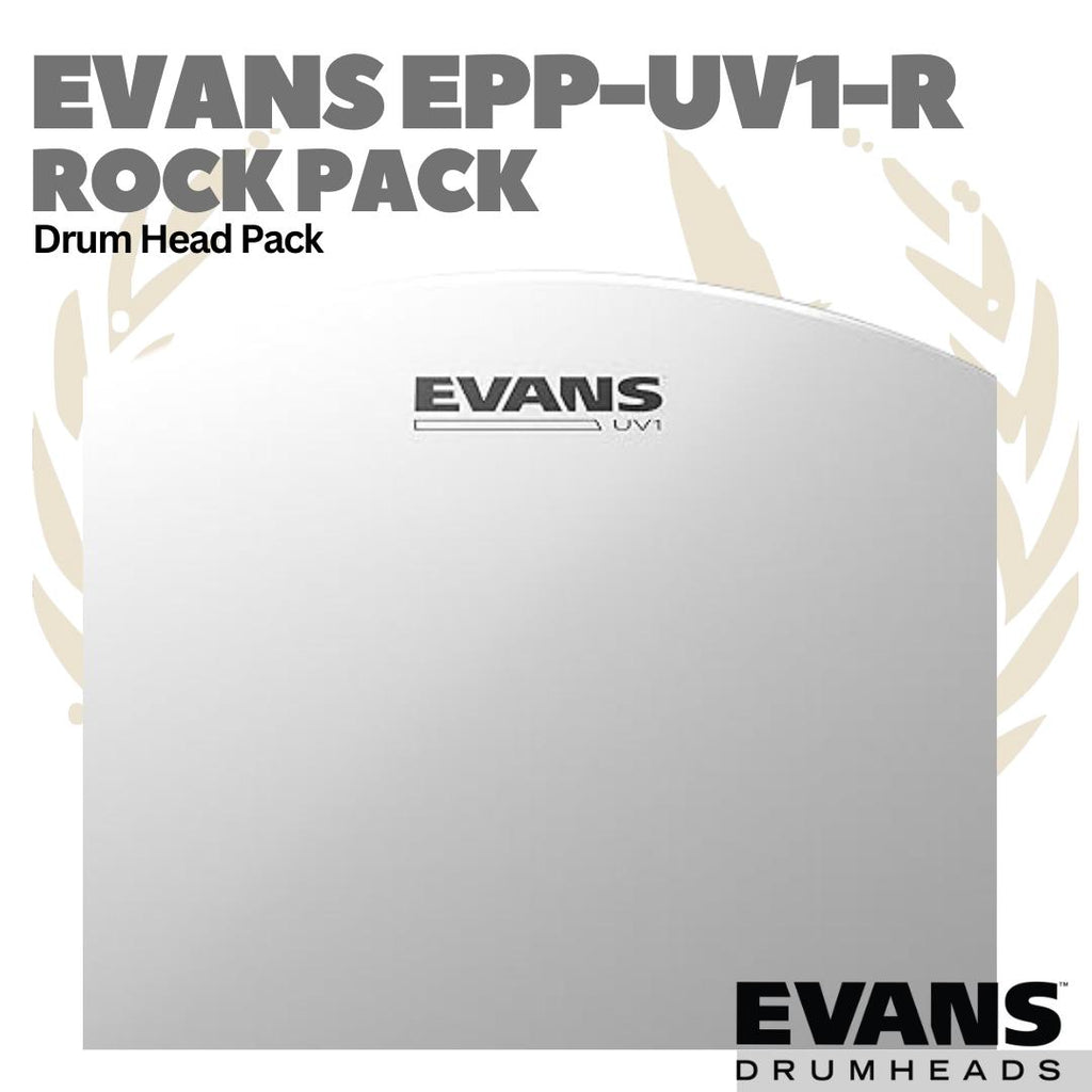 Evans Drumheads UV1 Rock Pack + 14-Inch UV1 Ctd (EPP-UV1-R) - Membran Set