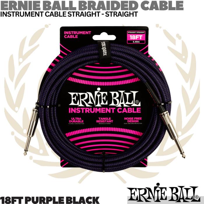 ERNIE BALL Braided Straight to Straight Instrument Kabel Jack