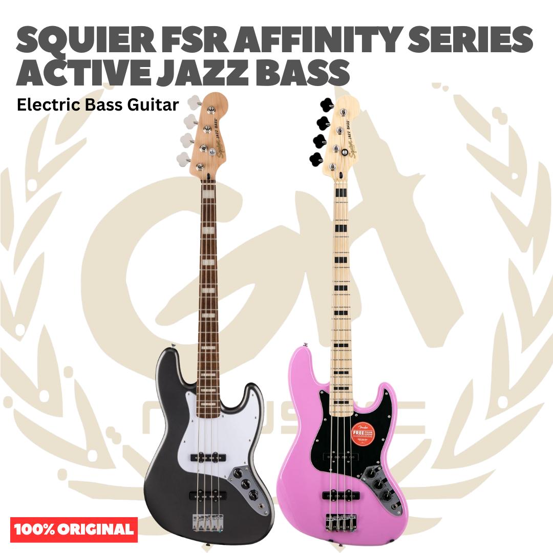 Squier FSR Affinity Series Active Jazz Bass Electric Bass Guitar - Bass Listrik Elektrik Original Asli