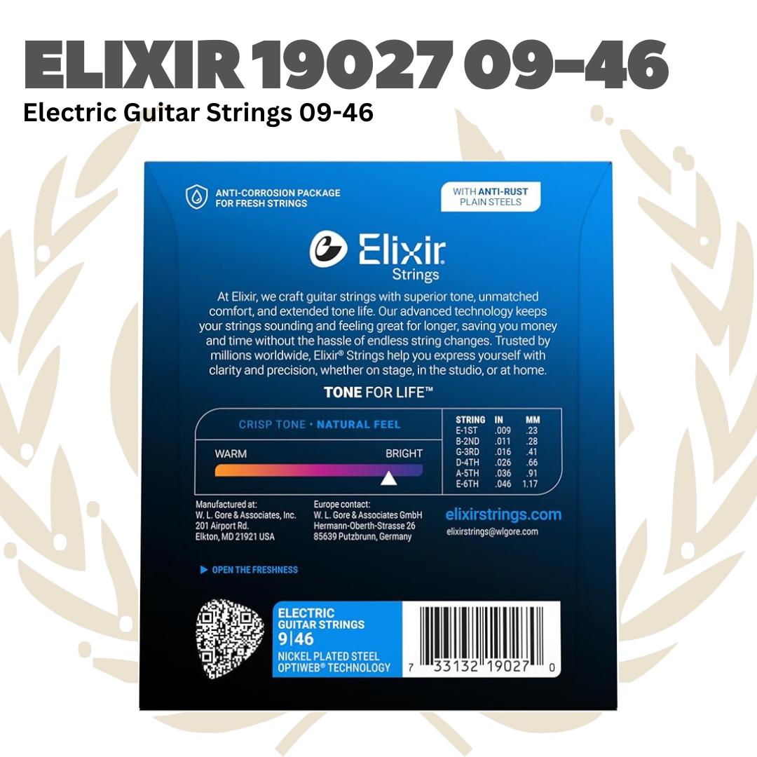 ELIXIR 19027 Optiweb Electric Guitar Strings 09-46 | Senar Gitar