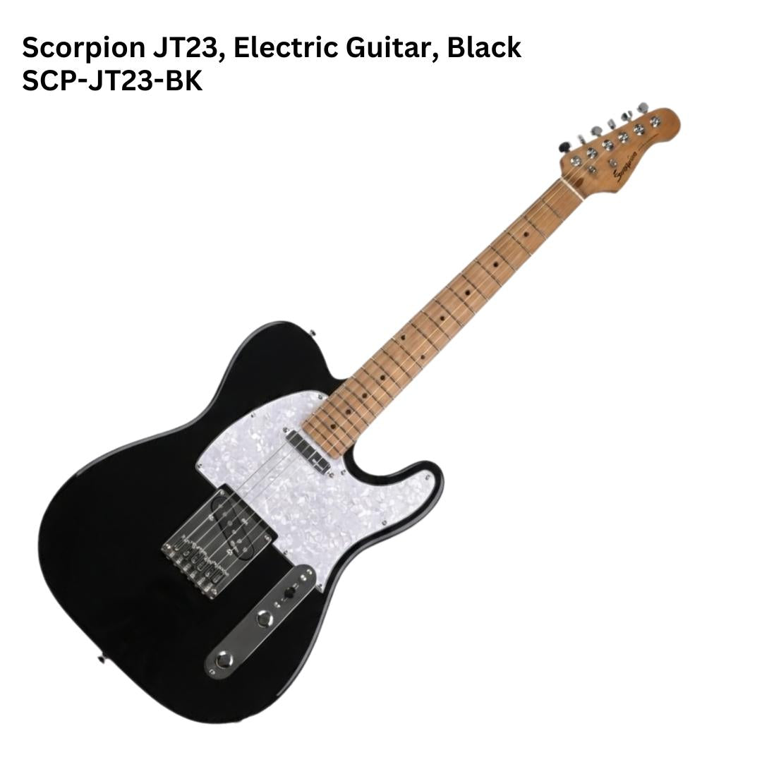 SCORPION JT23 Black Jaguar Series Electric Guitar - Gitar Listrik Tele