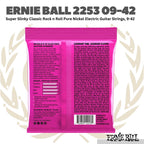 Ernie Ball 2253 Super Slinky Classic Rock n Roll Pure Nickel Electric Guitar Strings, 9-42 - Senar Gitar