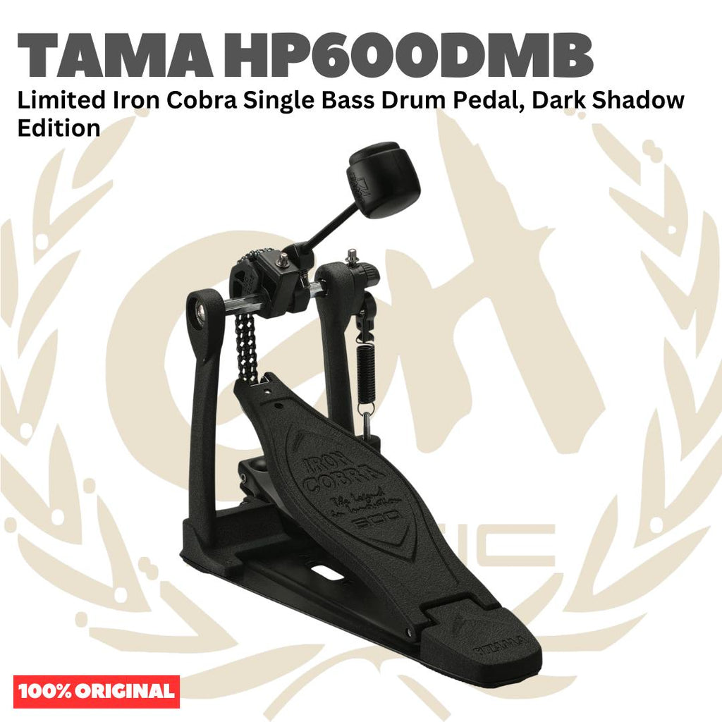 TAMA HP600DMB Limited Iron Cobra Single Bass Drum Pedal, Dark Shadow Edition - Pedal Kick Bass Drum Original Asli