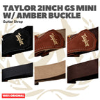 Taylor 2Inch GS Mini Guitar Strap w/Amber Buckle - Strap Gitar