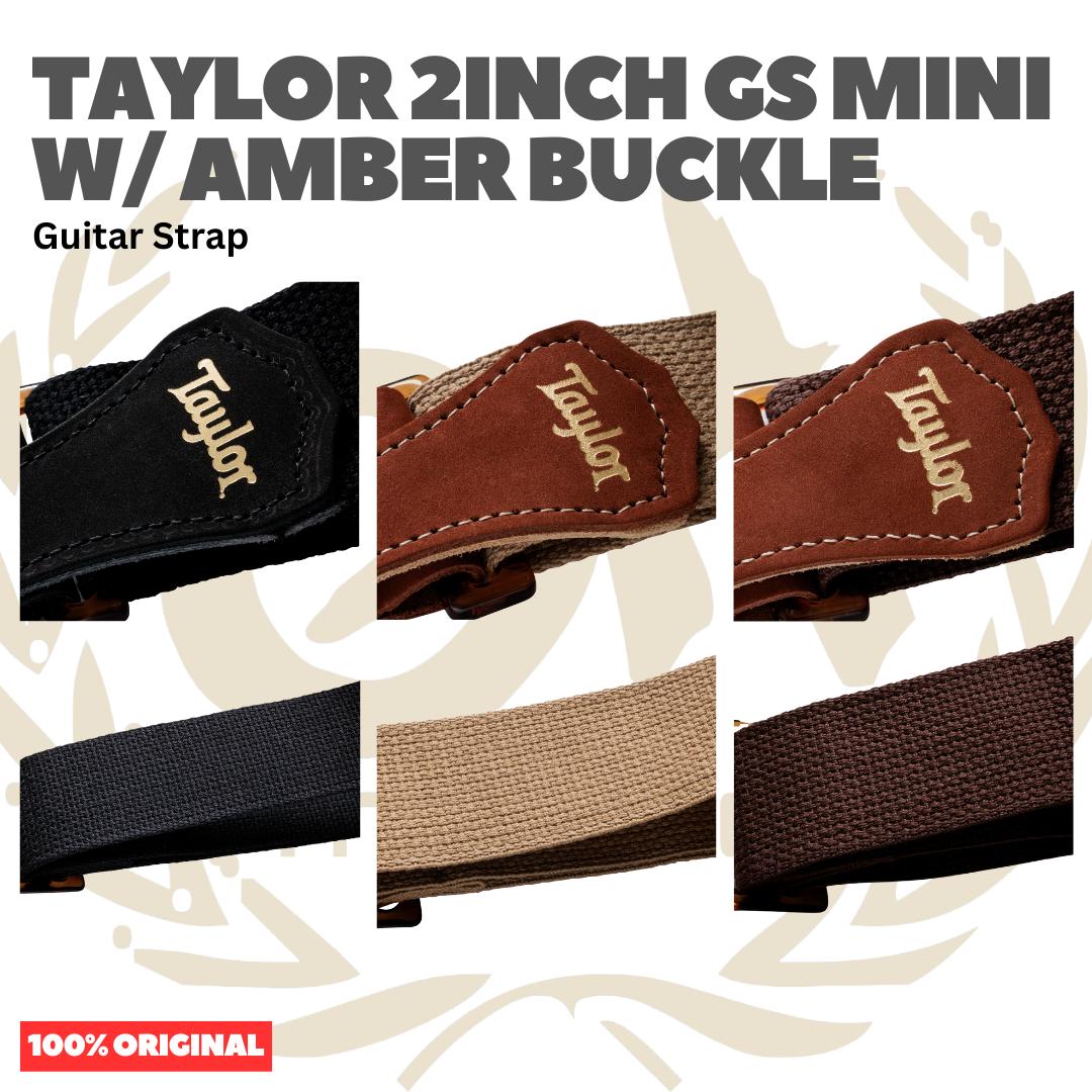 Taylor 2Inch GS Mini Guitar Strap w/Amber Buckle - Strap Gitar