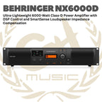 Behringer NX6000D Ultra-Lightweight 6000-Watt Class-D Power Amplifier with DSP Control and SmartSense Loudspeaker Impedance Compensation - NX 6000D | NX-6000-D