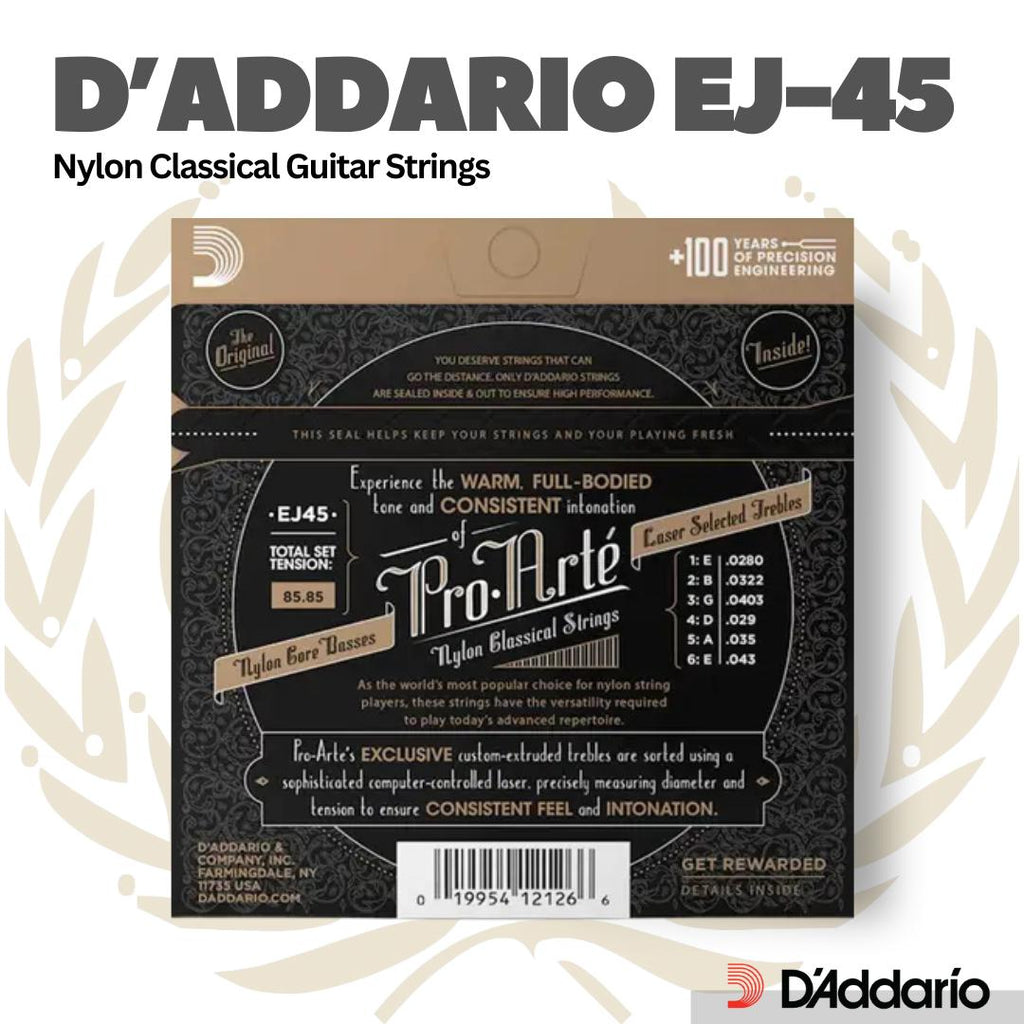 D’ADDARIO EJ45 PRO-ARTE NYLON CLASSICAL GUITAR STRINGS