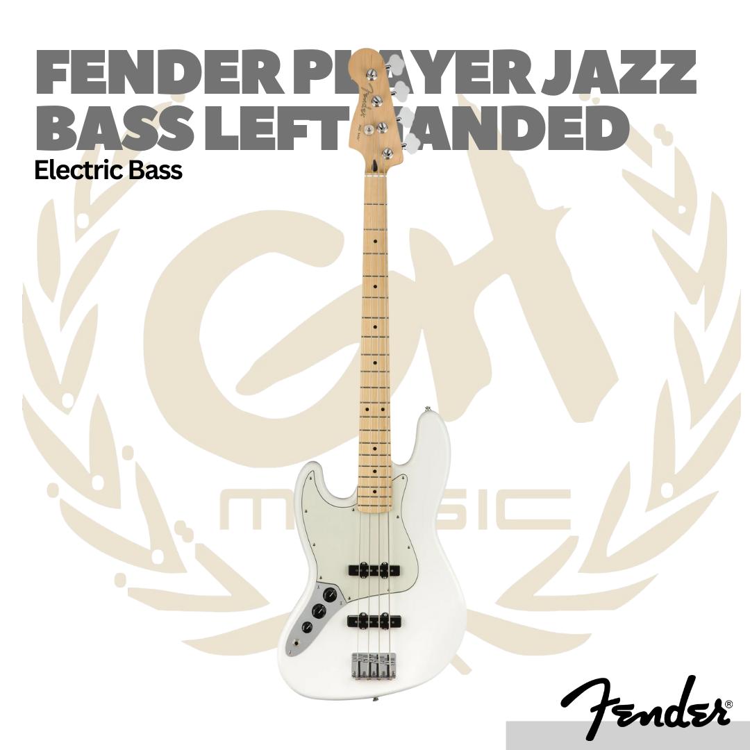Fender Player Jazz Bass Left-Handed Guitar, Maple FB - Bass Elektrik