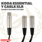 koda essential Y Cable XLR Female to Dual Male XLR - Kabel XLR Konektor Alat Musik Preamp, Mixer atau Recording