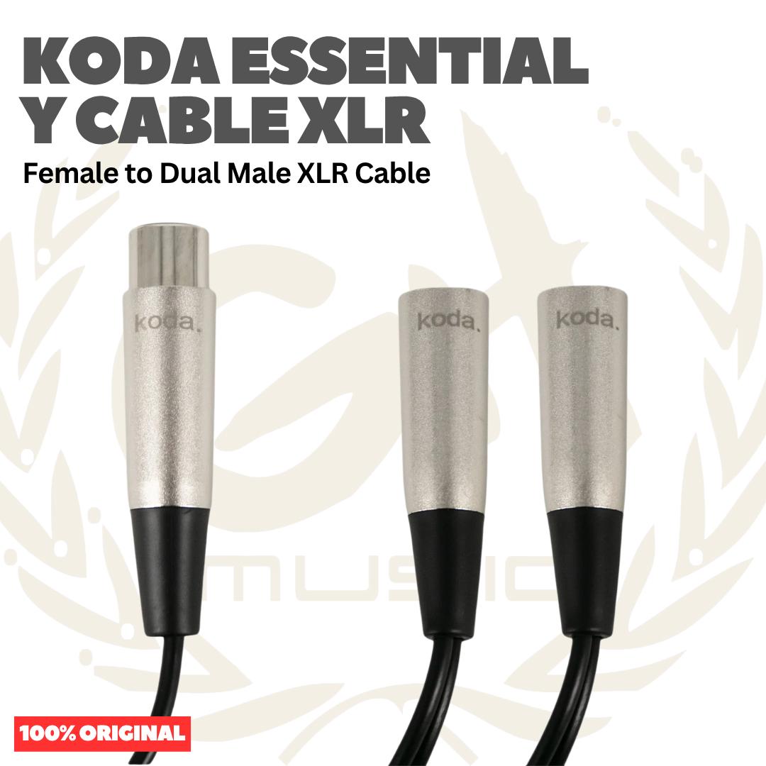 koda essential Y Cable XLR Female to Dual Male XLR - Kabel XLR Konektor Alat Musik Preamp, Mixer atau Recording