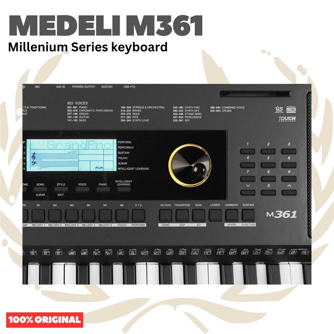 MEDELI M361 61-Keys Millenium Series Keyboard Portable - M 361 Keyboard Original Asli
