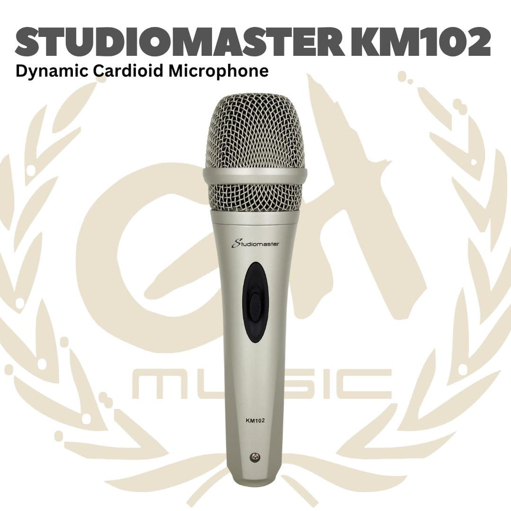 KM102 Dynamic Cardioid Microphone - KM 102 Mic Dinamik Studiomaster Mik Karaoke KM-102 Original