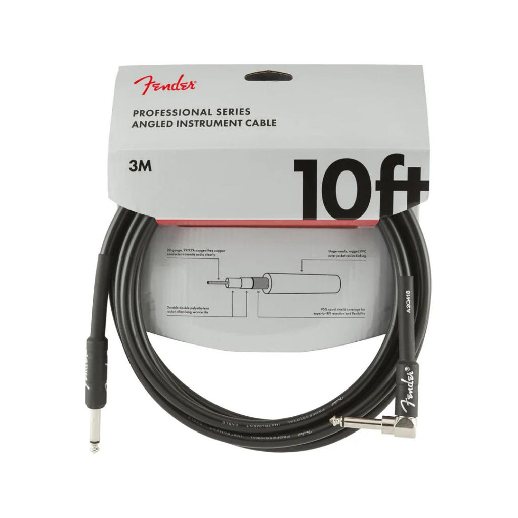 Fender Professional Series Angled Kabel Instrumen 4,5M Black