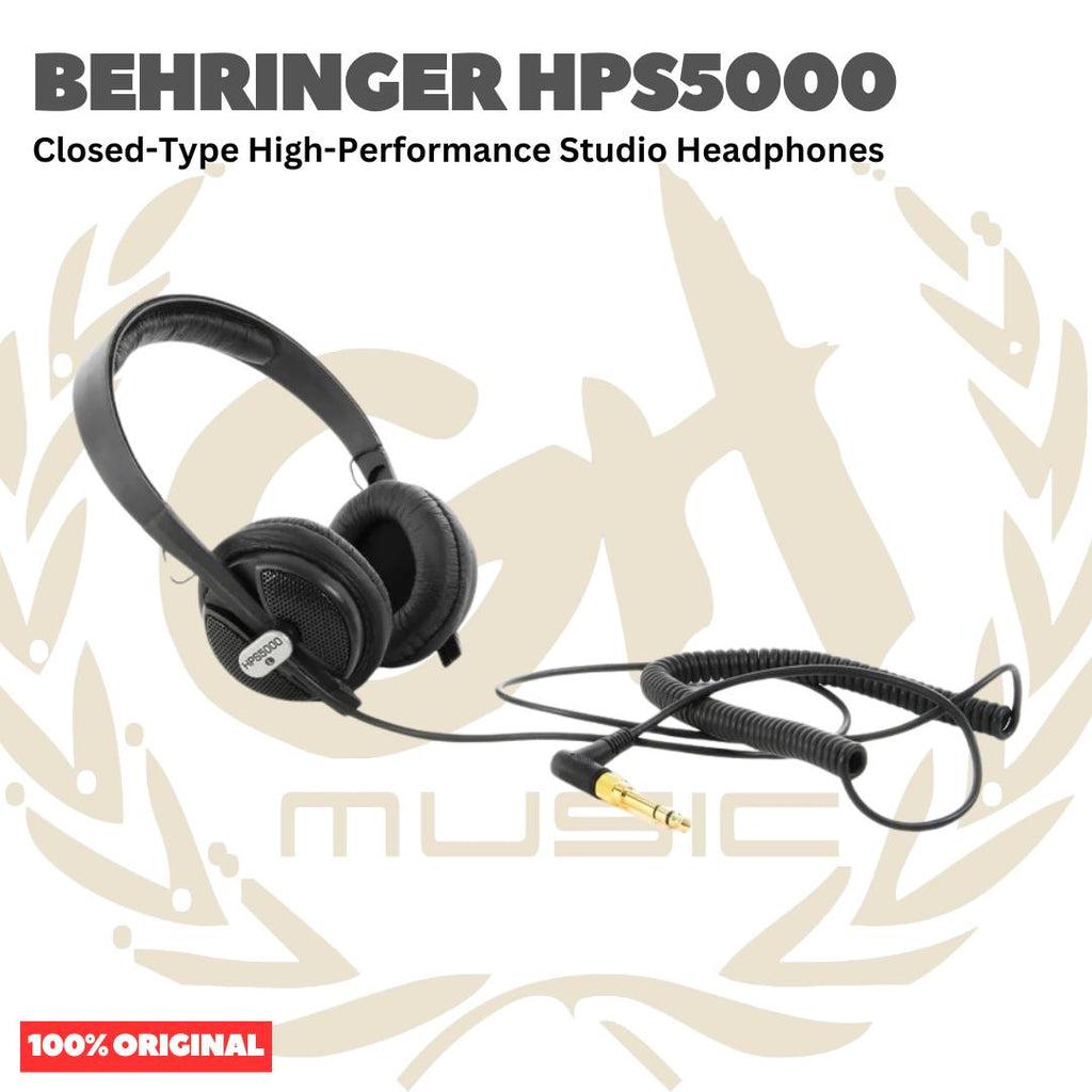 Behringer HPS5000 Closed-Type High-Performance Studio Headphones - HPS 5000 Headphone Studio Original Asli