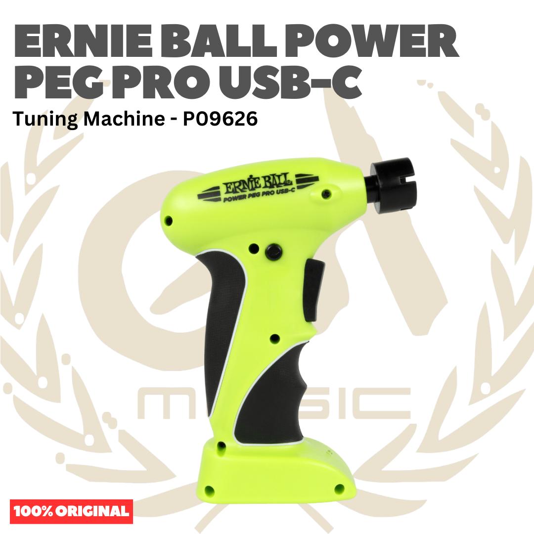 Ernie Ball P09626 Power Peg Pro USB-C Rechargeable String Winder Tuning Machine - Mesin Pemutar Senar 9626 Original Asli