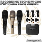 RECORDING TECH DM300 3pcs Dynamic Vocal Microphone | Mic Karaoke Vokal