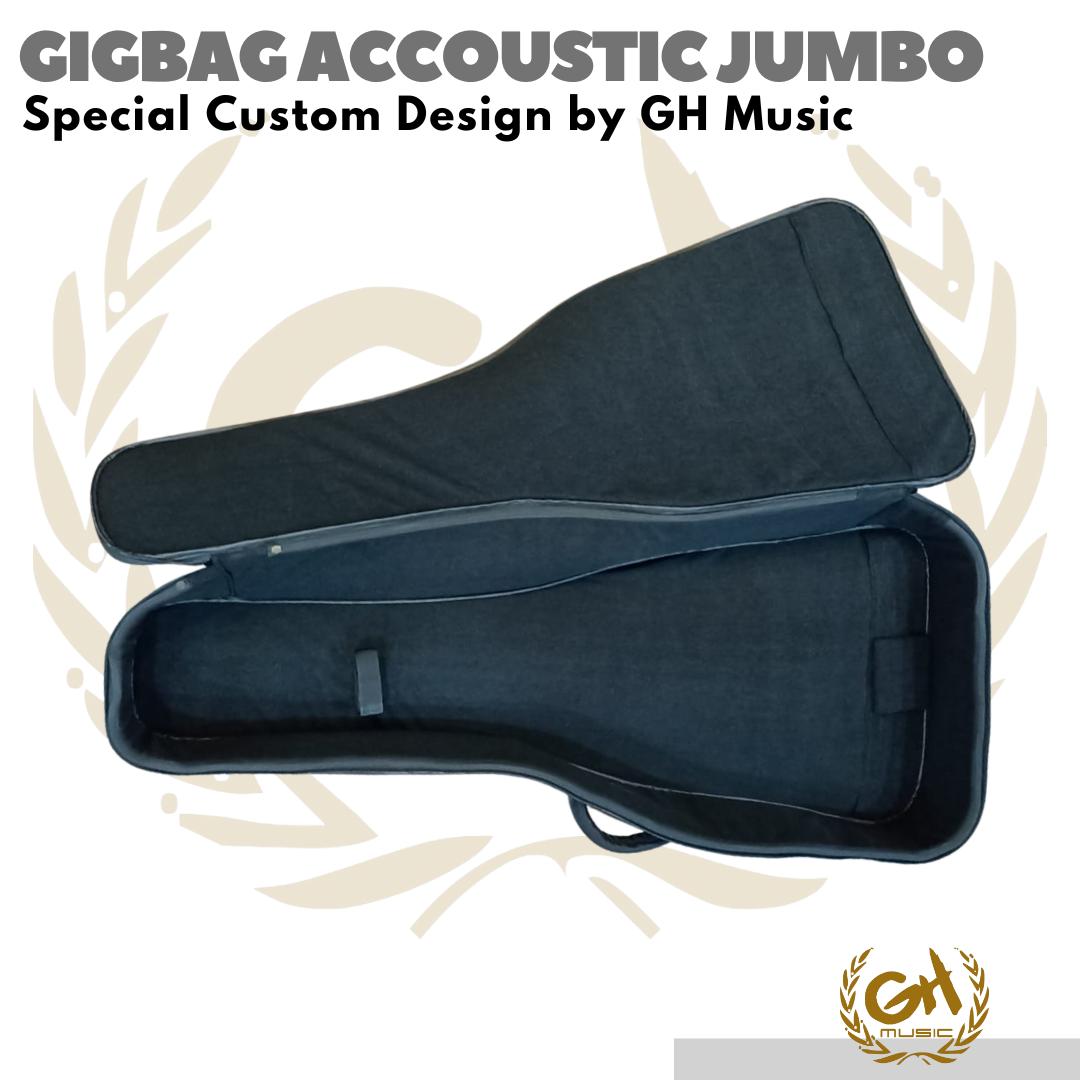 GIGBAG GUITAR ACOUSTIC JUMBO by GH MUSIC | Gig Bag Tas Gitar Akustik